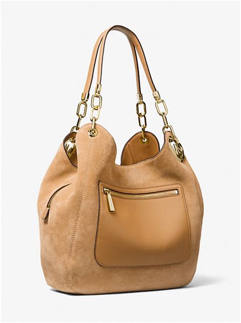 michael kors bag shoulder|michael kors suede shoulder bag.